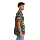 Tropical Hibiscus Hawaiian Shirt — Men's Floral Aloha Button-Up