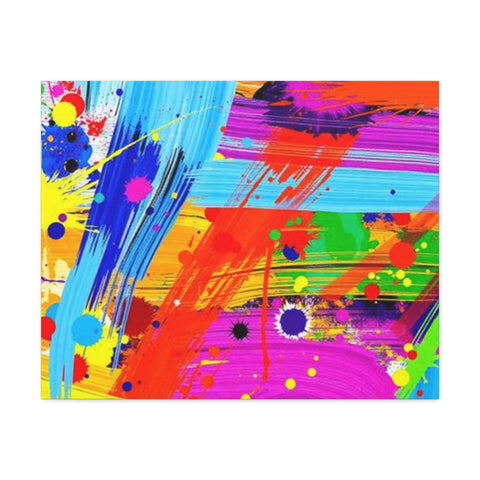 Abstract Color Splash Canvas Print — Vibrant Modern Wall Art