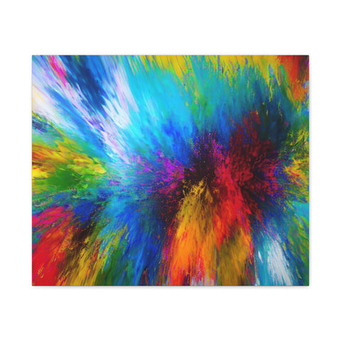 Abstract Color Explosion Matte Canvas Print