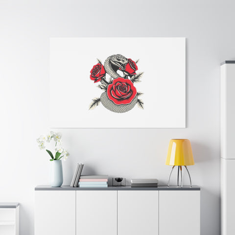 Matte Stretched Canvas - Snake Wall Art