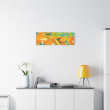 Abstract Orange & Green Canvas Art — Vibrant Modern Wall Decor