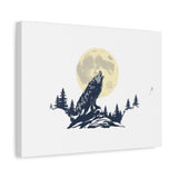 Howling Wolf Moon Matte Canvas Wall Art — Stretched 1.25"