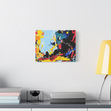 Abstract Color Splash Matte Canvas Print — Modern Stretched Wall Art