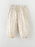 Children's Dinosaur Print Elastic Waist Pants