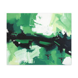Abstract Green Brushstroke Canvas Print