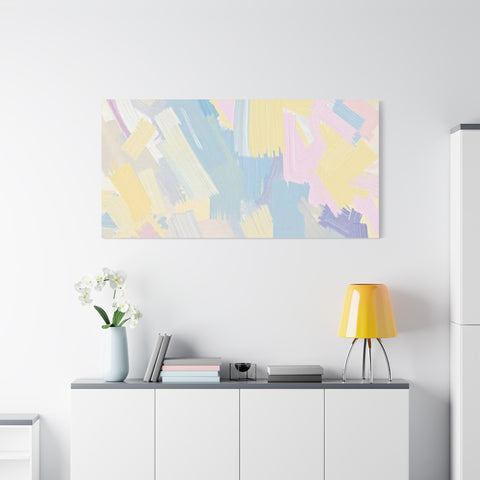 Pastel Abstract Brushstroke Canvas Wall Art