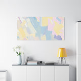 Pastel Abstract Brushstroke Canvas Wall Art