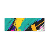 Abstract Neon Brushstroke Canvas Print — Colorful Modern Wall Art