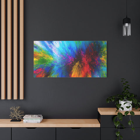 Abstract Color Explosion Matte Canvas Print