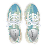 Women's Mesh Sneakers — Aqua Tie-Dye Breathable Athletic Shoes