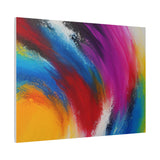 Abstract Rainbow Swirl Matte Canvas Print (Stretched)