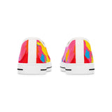 Colorful Abstract Paint Splash Women's Low Top Sneakers