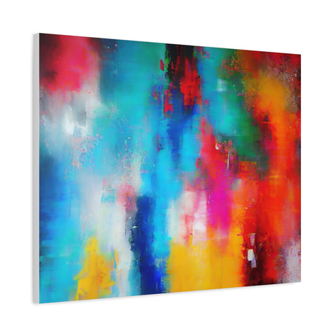 Vibrant Abstract Color Splash Matte Canvas Print