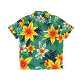 Tropical Hibiscus Hawaiian Shirt — Men's Floral Aloha Button-Up