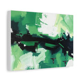 Abstract Green Brushstroke Canvas Print