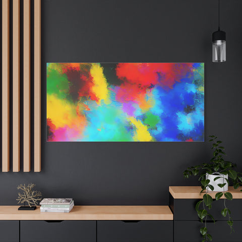 Abstract Color Burst Canvas Print — Vibrant Stretched Matte Wall Art