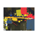 Abstract Color Splash Matte Canvas Print — Modern Stretched Wall Art