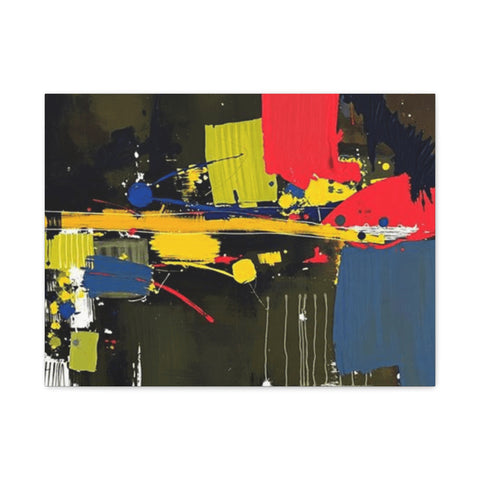 Abstract Color Splash Matte Canvas Print — Modern Stretched Wall Art