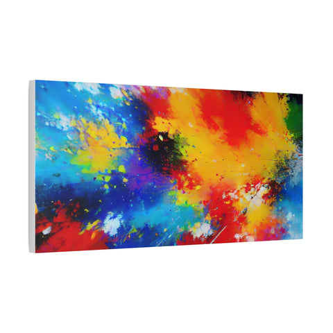 Abstract Color Splash Matte Canvas Print — Vibrant Stretched Wall Art