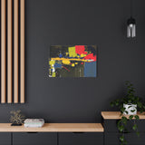 Abstract Color Splash Matte Canvas Print — Modern Stretched Wall Art