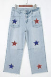 Star-Embellished Cropped Jeans