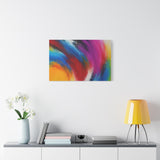 Abstract Rainbow Swirl Matte Canvas Print (Stretched)