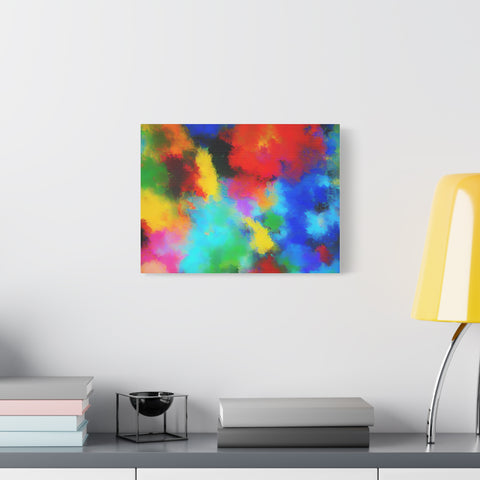 Abstract Color Burst Canvas Print — Vibrant Stretched Matte Wall Art