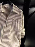 Men's Striped Roll-Up Sleeve Shirt