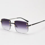 Rimless Gradient Tinted Sunglasses