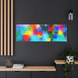 Abstract Rainbow Splash Matte Canvas Print