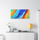 Abstract Rainbow Wave Matte Canvas Print — Vibrant Stretched Wall Art