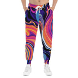 Psychedelic Swirl Joggers — Vibrant All-Over Print Athletic Pants