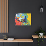Abstract Color Splash Matte Canvas — Stretched Wall Art