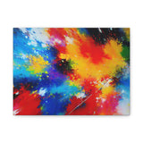 Abstract Color Splash Matte Canvas Print — Vibrant Stretched Wall Art