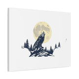Howling Wolf Moon Matte Canvas Wall Art — Stretched 1.25"