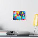 Abstract Rainbow Splash Matte Canvas Print