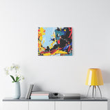 Abstract Color Splash Matte Canvas Print — Modern Stretched Wall Art