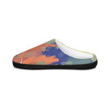 Abstract Brushstroke Women's Indoor Slippers — Cozy Colorful Home Shoes