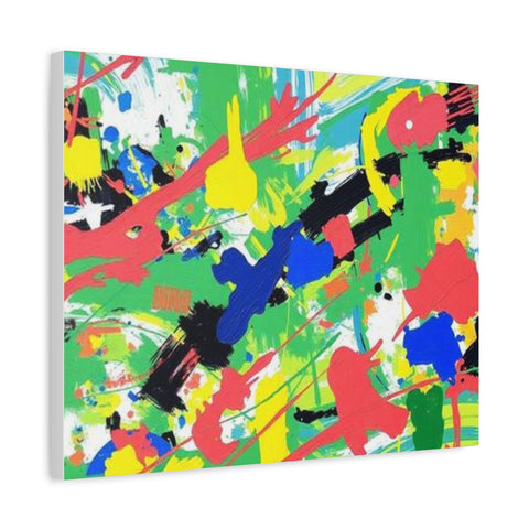 Abstract Color Splash Canvas Print — Vibrant Modern Wall Art