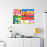 Abstract Color Splash Matte Canvas Print — Vibrant Modern Wall Art