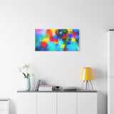 Abstract Rainbow Splash Matte Canvas Print