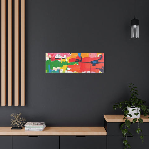 Abstract Color Splash Matte Canvas Print — Vibrant Modern Wall Art