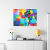 Abstract Rainbow Splash Matte Canvas Print