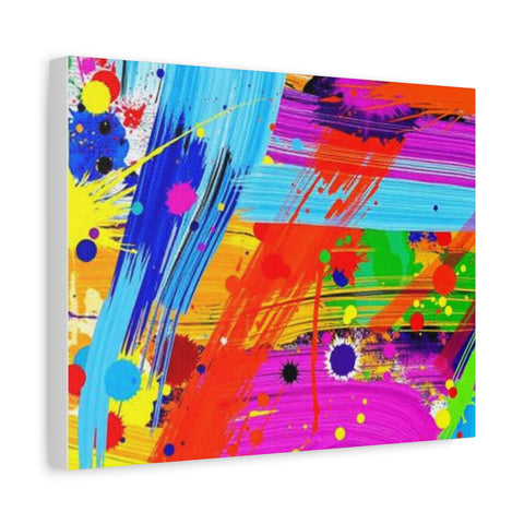 Abstract Color Splash Canvas Print — Vibrant Modern Wall Art