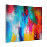 Vibrant Abstract Color Splash Matte Canvas Print