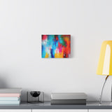 Vibrant Abstract Color Splash Matte Canvas Print