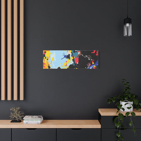 Abstract Color Splash Matte Canvas Print — Modern Stretched Wall Art