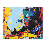 Abstract Color Splash Matte Canvas Print — Modern Stretched Wall Art