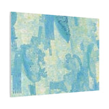 Abstract Aqua Brushstroke Canvas Print — Coastal Blue Wall Art