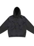 Men's Distressed Long Sleeve Hoodie
